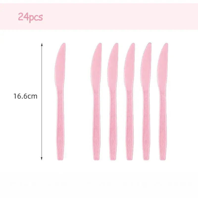 Light Pink Party Supplies Disposable Dinnerware Set Include Plates and Cups Napkins Tablecloth for Birthday Party Decorations Good Vibrations