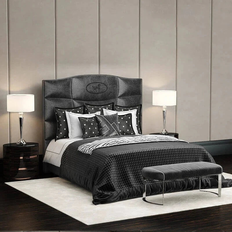 Italian design soft fabric or leather king & queen sizes bedroom beds bedding set luxury double hotel bed Good Vibrations