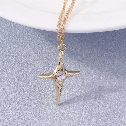 Fashion Cross Necklace for Women Men Gold Silver Color Dazzling Crystal Jesus Crucifix Necklace Christian Jewelry Wholesale Good Vibrations