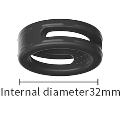 Semen lock ring male masturbator with 32mm internal diameter made of silicone.