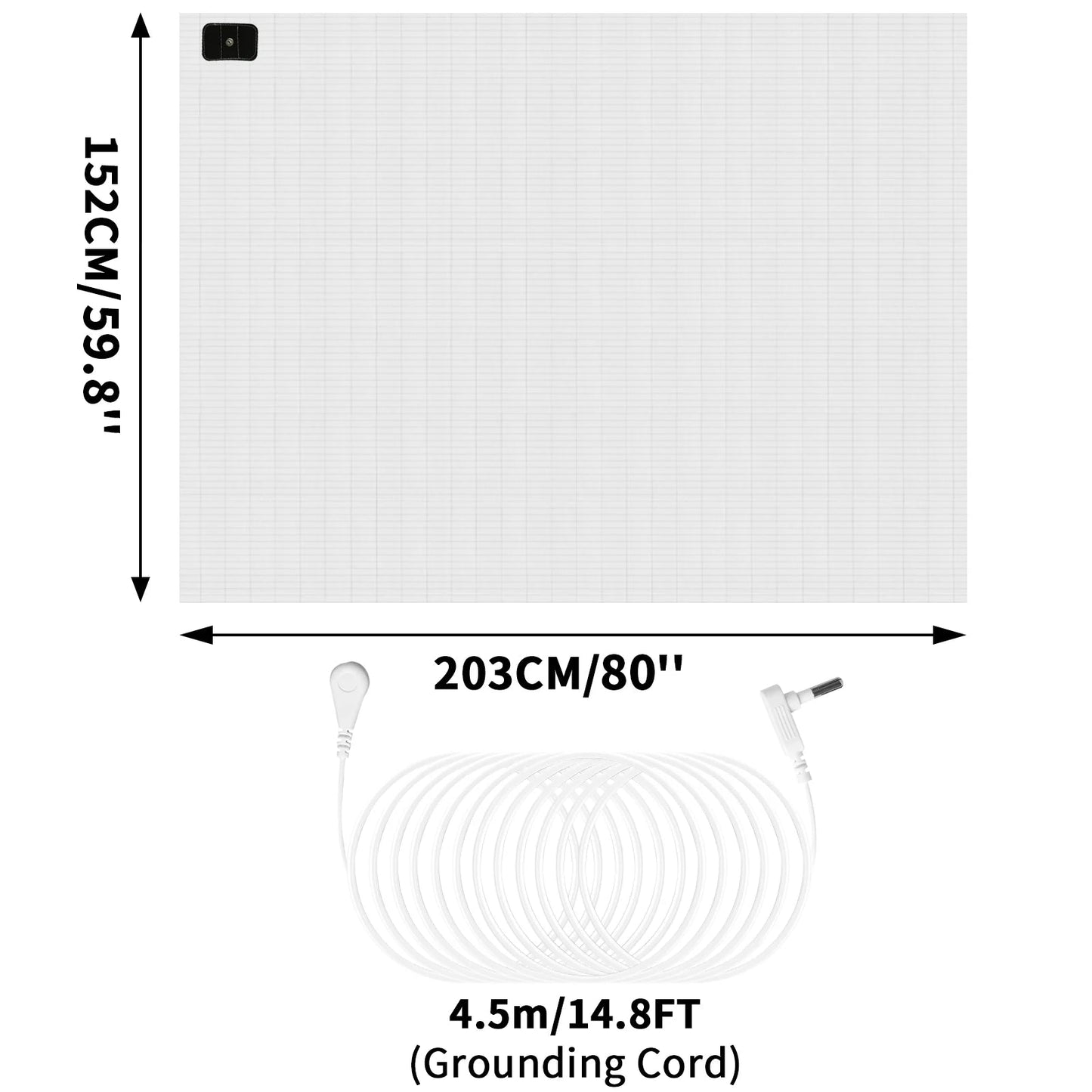 Grounding Bed Sheet Anti-static Grounding Sheet Conductive 95% Cotton and 5% Soft Silver Fiber Flat Sheets Sleep Bed Mat Good Vibrations