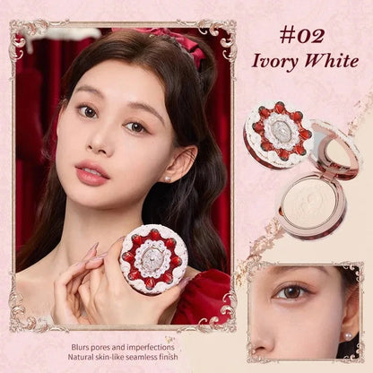 Flower Knows Shell Pearl Collection Baked Powder Mixed Color Honey Powder Clear Matte Makeup Setting Powder Natural Bronze Glow Good Vibrations