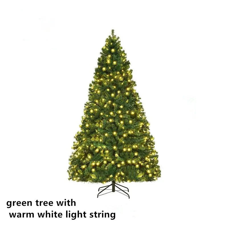 5 to 10ft Artificial Christmas Tree , Snow Flocked Full Prelighted Xmas Tree with 2084 Branch Tips, 900 Incandescent Lights Good Vibrations