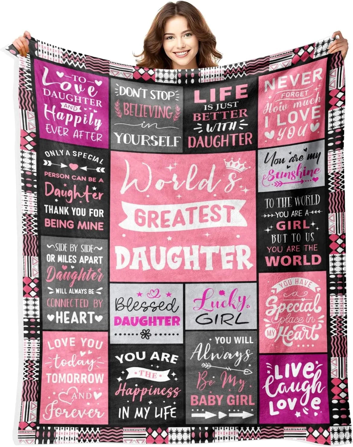 Gifts from Daughter Son for Mother's Day Birthday Mom Gifts Anniversary Unique Gifts for Mom Super Soft Flannel Throw Blankets Good Vibrations