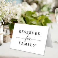 10pcs Reserved Signs for Weddings Party,Receptions Celebrations Reserved Signs for Tables Reserved for Family Card for Wedding Good Vibrations