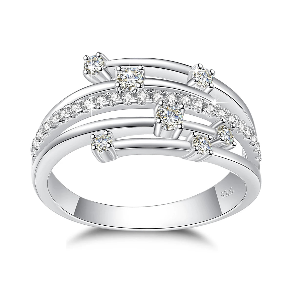 Szjinao Brand Trendy  Moissanite Ring Eternity Wedding Band Solid 925 Silver Rings For Women Jewelry Engagement Gift Dropship Good Vibrations
