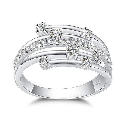 Szjinao Brand Trendy  Moissanite Ring Eternity Wedding Band Solid 925 Silver Rings For Women Jewelry Engagement Gift Dropship Good Vibrations