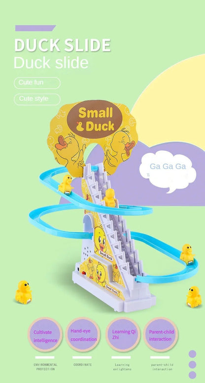Children's ducklings climb stairs, cute ducks climb stairs, baby electric singing toys, duck slides Good Vibrations