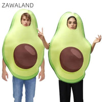 Zawaland Couple Avocado Costume Fruit Food Cosplay Disguise Wear Woman Man Carnival Purim Party Clothes Stage Performance Outfit Good Vibrations