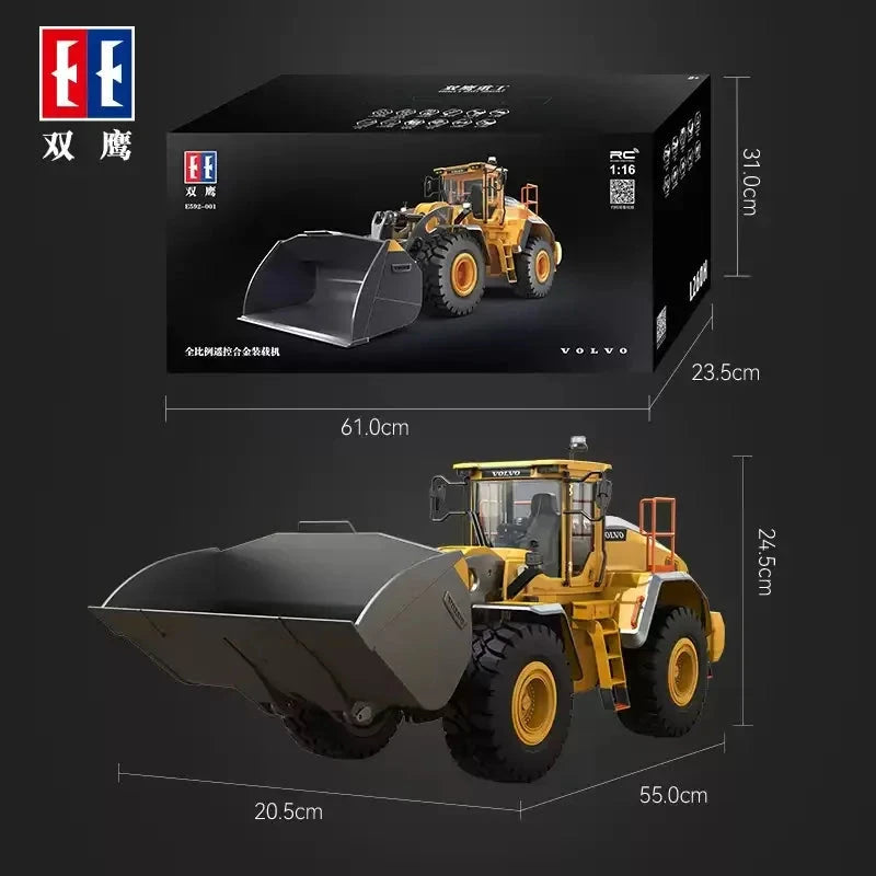 Car 1/16 RC Full Metal Loader Excavator Electric Remote Control Alloy Rc Car Excavator Engineering Model Cars Good Vibrations
