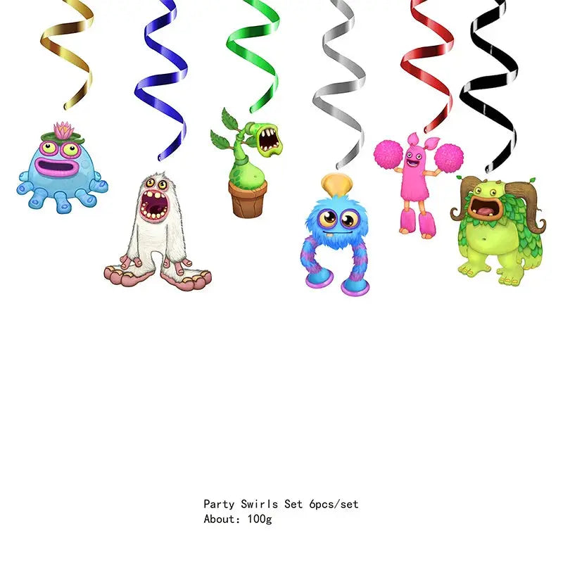 Game My Singing Monsters Birthday Party Decorations Kids Favor Gift Paper Cups Plates Baby Shower Disposable Tableware Supplies Good Vibrations