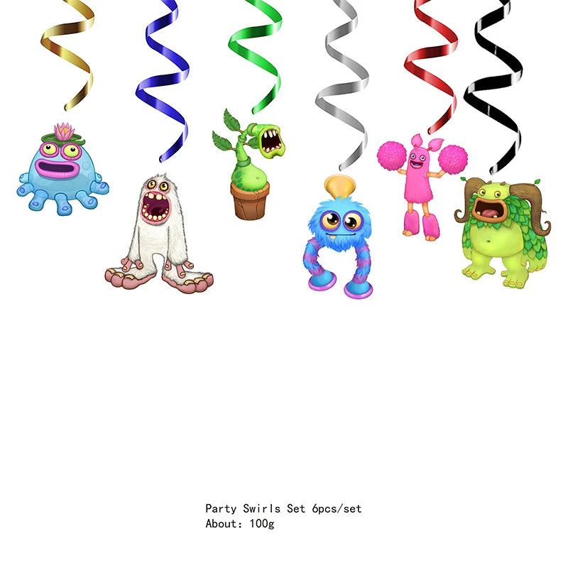 Game My Singing Monsters Birthday Party Decorations Kids Favor Gift Paper Cups Plates Baby Shower Disposable Tableware Supplies Good Vibrations