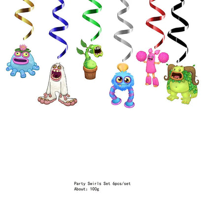 Game My Singing Monsters Birthday Party Decorations Kids Favor Gift Paper Cups Plates Baby Shower Disposable Tableware Supplies Good Vibrations