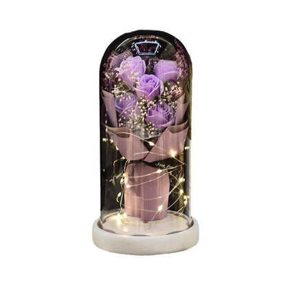 Valentine's Day Gift for Girlfriend Eternal Rose LED Light Flower Luminous Decoration Wedding Decor Creative Mother's Gifts Good Vibrations Adult Super Store