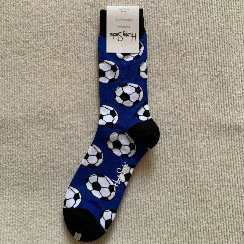 Cotton Happy Socks Men's Classic Crew Sock Shoe Size 10 - 13 Soft Good Vibrations