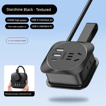 Orico Pocket Power Strip Portable Travel Socket Multifunctional Power Strip Dormitory USB Power Strip Desktop Charging Good Vibrations