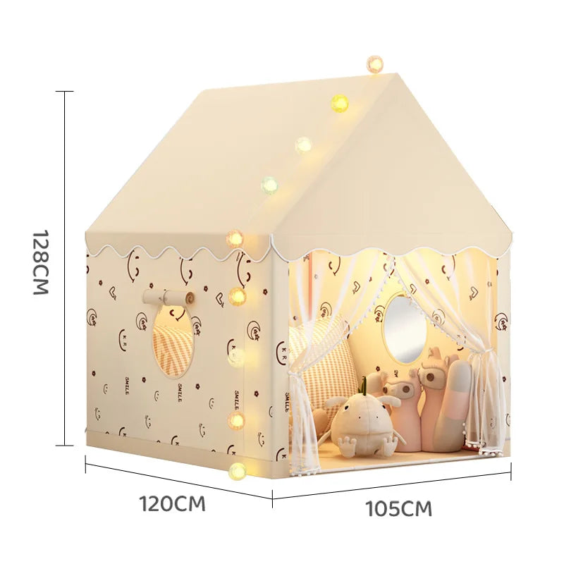 Children Play Tent Princess Castle House Child Room Cartoon Indoor Outdoor Playhouse Folding Decor Tent Toy Christmas Gift Girls Good Vibrations