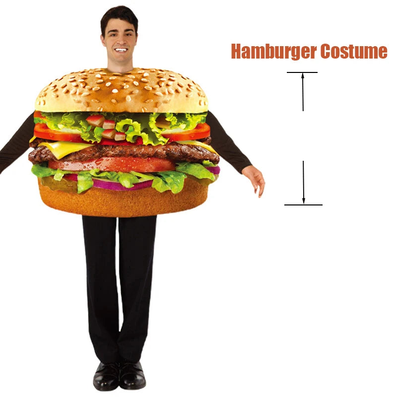 Unisex Women Men Hot Dog Baguette Chili Cupcake Tuna Croissant Potato Pizza Donut Fancy Dress Up Adult Couple Halloween Costume Good Vibrations