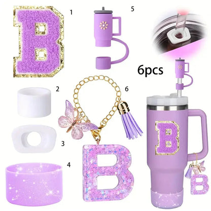 6PCS Cup Accessories Set for Stanley Cup  40oz tumbler with handle Including Silicone Straw Topper and Boot, Spill Proof Stopper Good Vibrations Adult Super Store