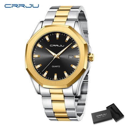 Watches for Men Classic with Date Business Dress Luxury Waterproof Luminous Mens Wrist Watch Analog Stainless Steel Men Watch Good Vibrations