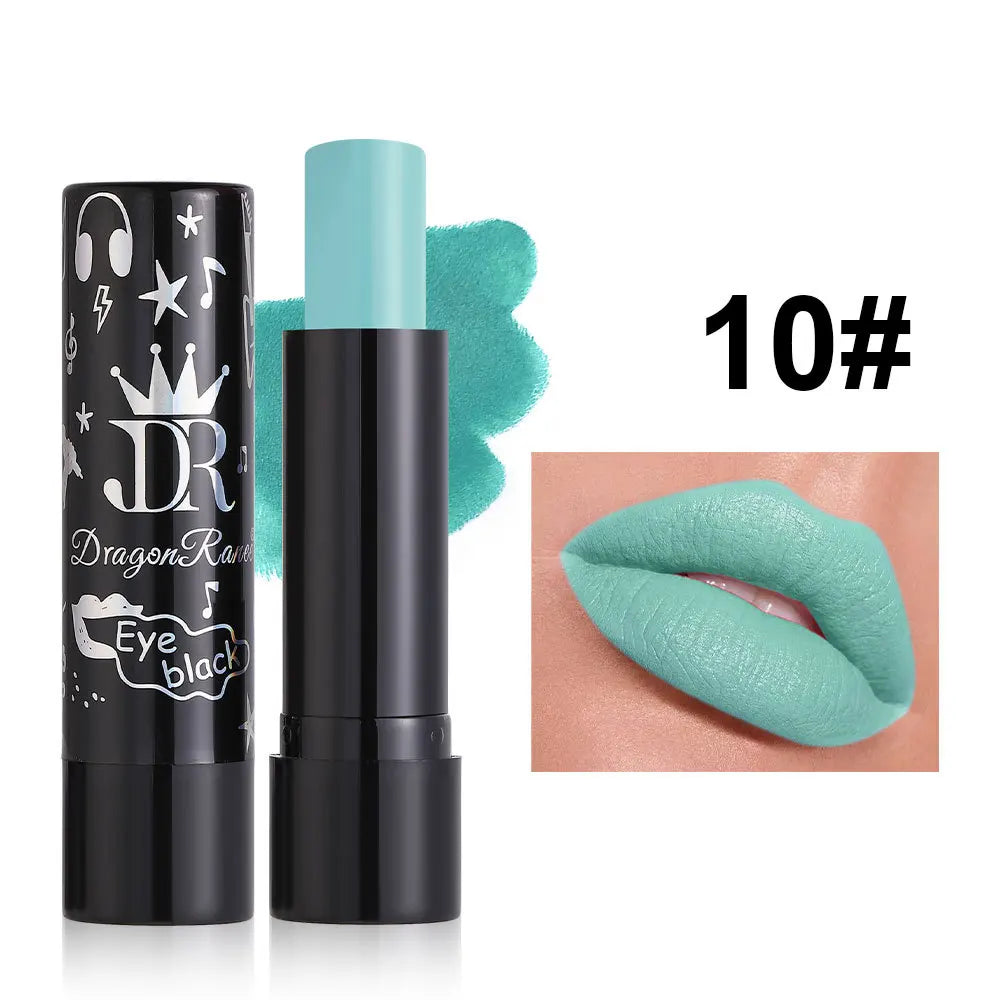 12 Colors Matte Nude Red Lipsticks Waterproof Pink Black Purple Velvet Lipstick Long Lasting Makeup Lip Stick Halloween Cosmetic Good Vibrations