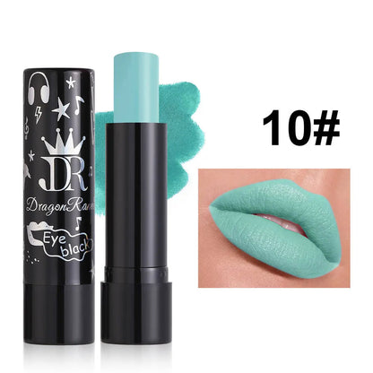 12 Colors Matte Nude Red Lipsticks Waterproof Pink Black Purple Velvet Lipstick Long Lasting Makeup Lip Stick Halloween Cosmetic Good Vibrations