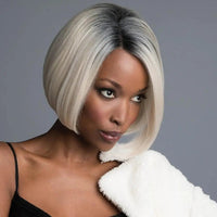 Wig Gradient Heat Resistant Women Fashion Short Hairpiece Straight Bob Synthetic Hairpiece Good Vibrations