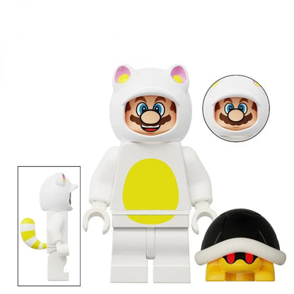 Super Mario Bros Figures Dolls Assemble Ornament Anime DIY Kids Toy Mini Desk Funny Decoration Assembly small Toys Accessories Good Vibrations