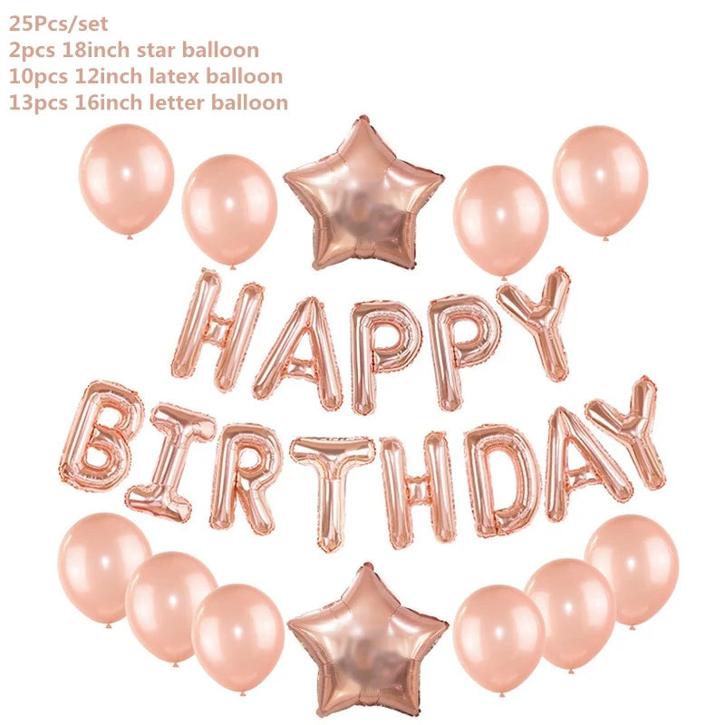 Rose Gold Party Disposable Tableware Set Paper Plate Cup Kids Adult Birthday Wedding Bachelorette Party Decoration Baby Shower Good Vibrations
