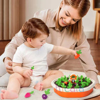 Baby Montessori Toys For Toddler Toys Educational Colorful Shape Toy Pull Carrot Set Counting Discouvery Toys For Kids Learning Good Vibrations