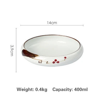 14cm hot sell Creative retro ceramic sushi dishes tray Sauce Chili pepper snacks small dishes gold plates set dinner dishes sets Good Vibrations