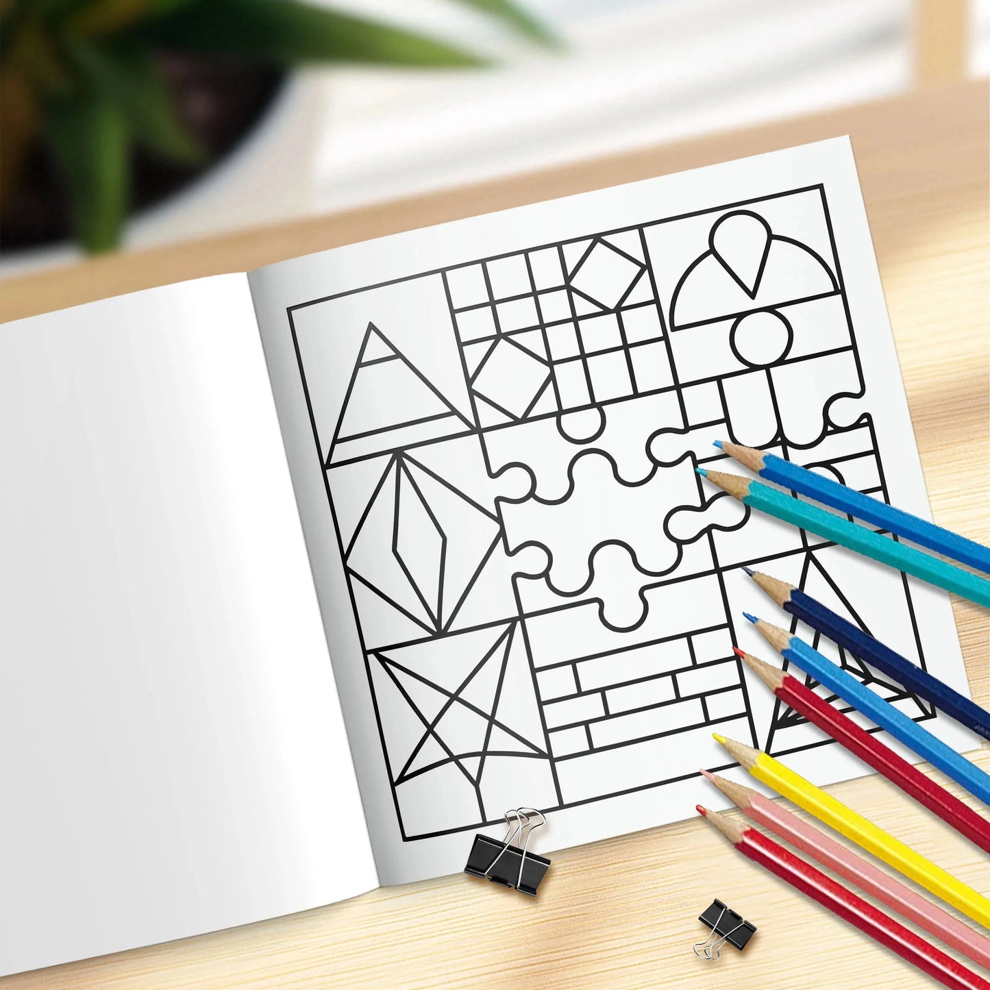 Creative Painting Book - 20x20cm Illustrated Art Book with 24 Pages of Various Patterns for Fun Good Vibrations