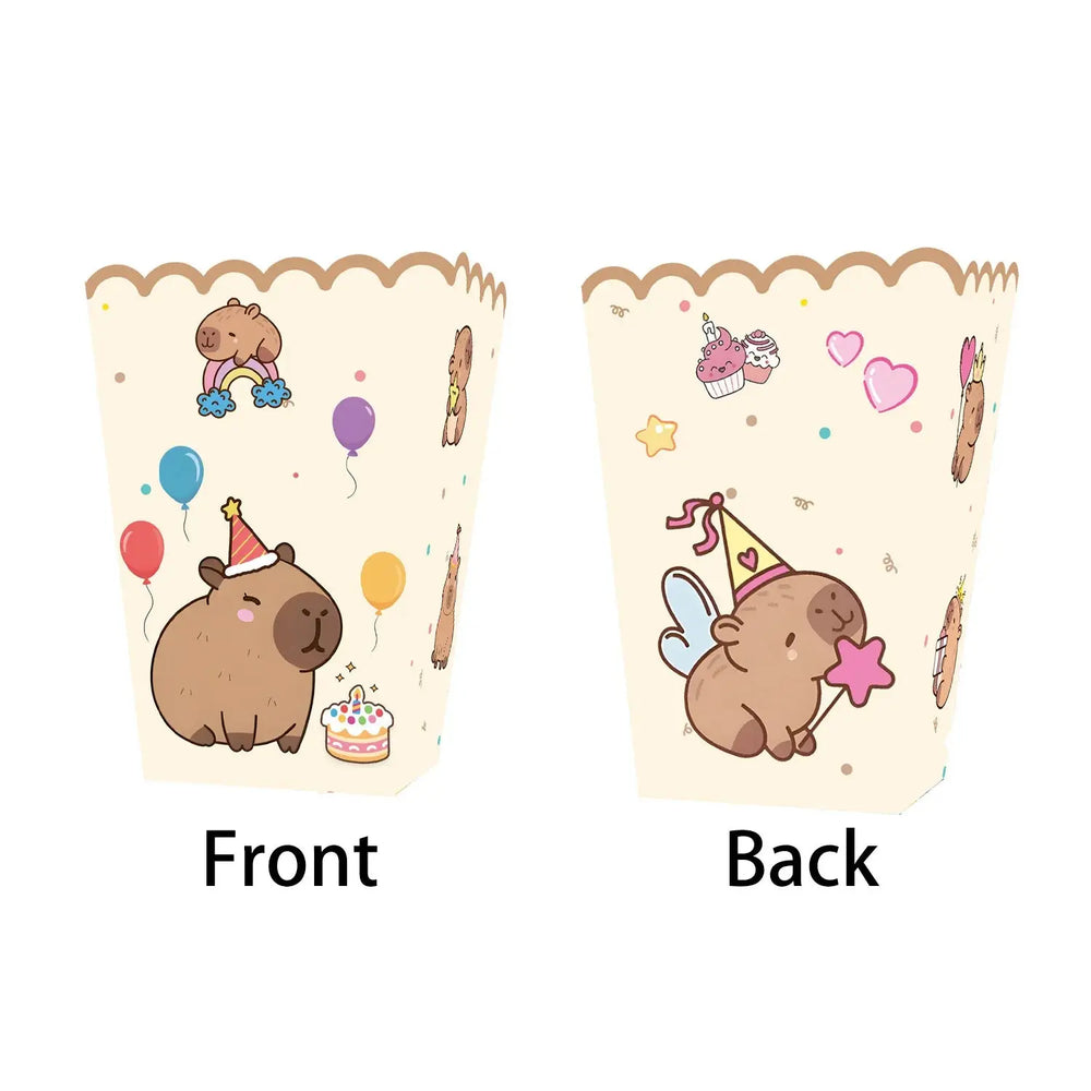 Cartoon Capybara Birthday Party Decoration Disposable Tableware Cup Plate Napkins Tablecloth Banner Baby Shower Party Supplies Good Vibrations