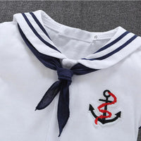 Newborn Baby Boy Clothes Playsuit Sailor Navy  Romper Short Sleeve Jumpsuit Costumes Clothes Summer Outfits Newborn Baby Clothes Good Vibrations