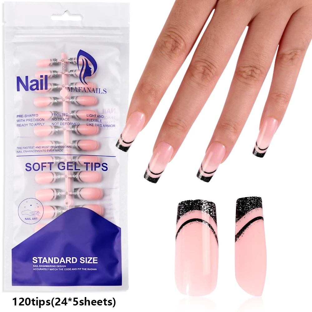 100Pcs Light Pink Press on Nails Short Medium Square Wearable Fake Nails Tips 10 sizes Full Cover False Nails Finger Decoration Good Vibrations