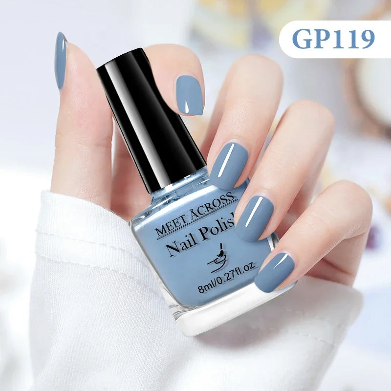 8ml Water-Based Nail Polish 48 Colors Long Lasting Quick Drying No Need of Lamp to Cure Nail Supplies Vernis for Nails Manicure Good Vibrations