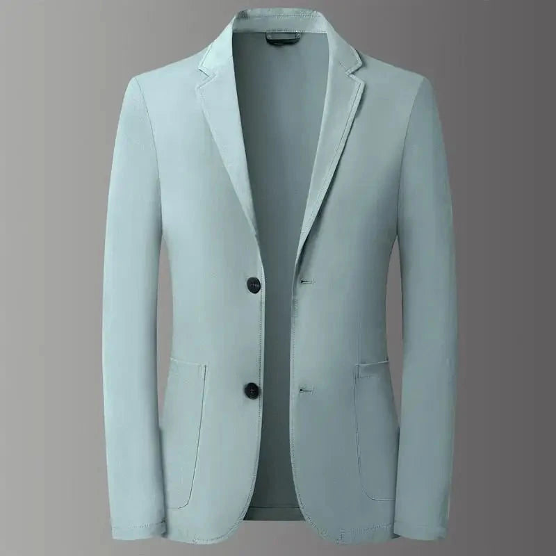 Men Lightweight Suit Sun Protection Clothing Spring Summer Thin Mens Blazer Ice Silk Jacket Smart New Casual Male Suit Coat Good Vibrations