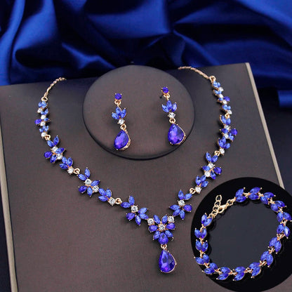 3pc Jewelry Sets for Women Fashion Earrings Bracelets Choker Necklace Set Good Vibrations Adult Super Store