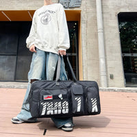 1pcs  Large Duffle Bag with Shoes Compartment Foldable Travel Duffel for Men & Women Packable Water-Resistant Travel Bag Good Vibrations