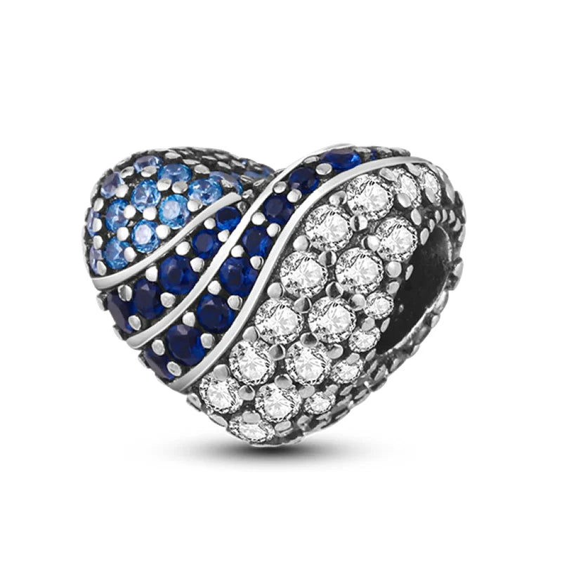 Heart Shape 925 Sterling Silver Family Lover Affection Pendant Charm Beads Fit Original Bangle Bracelet DIY Jewelry For Women Good Vibrations