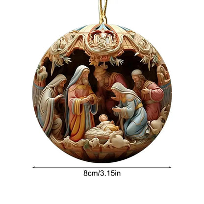 Christmas Tree Pendant Jesus Christ Hanging Ornaments Christmas Tree Ornament Christian Gifts Exquisite Xmas Ornaments Good Vibrations