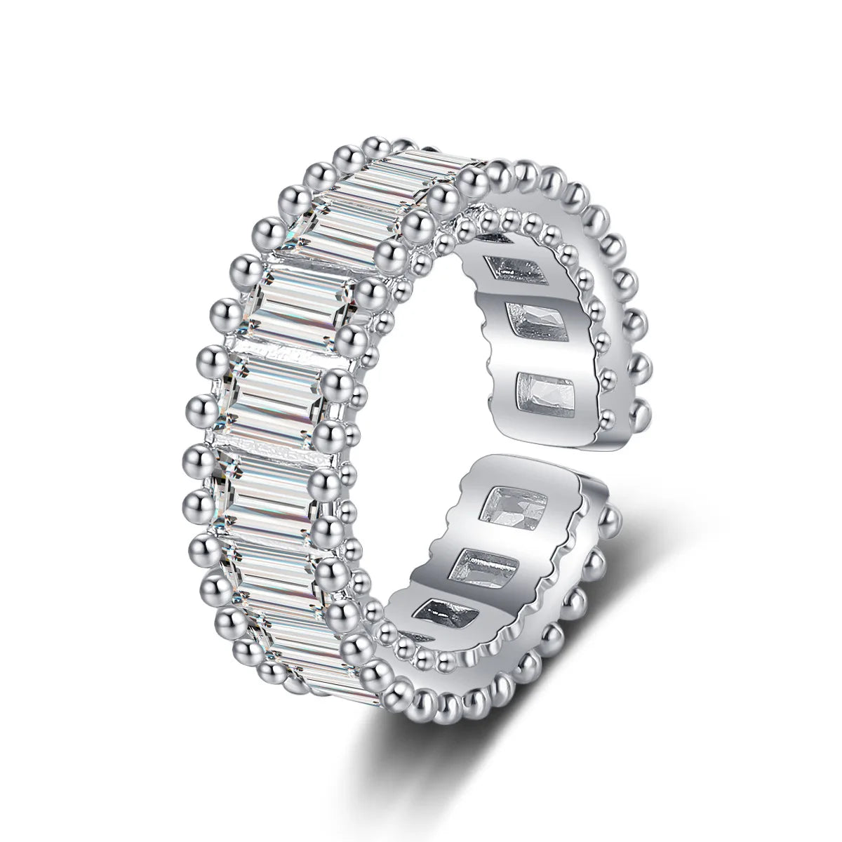 925 Sterling Silver Ring Hot AAA Zircon adjustable Size Engagement Rings For Women Wedding Ring Party Fashion Nice Jewelry Gift Good Vibrations