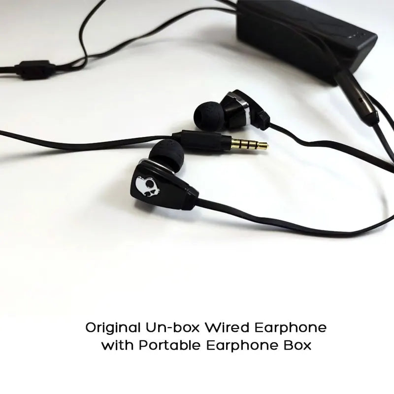 Original New Skullcandy Merge Wired Earphone High Sound Quality Wired In-Ear Earphone with 3.5mm Audio Jack, Black Color. Good Vibrations
