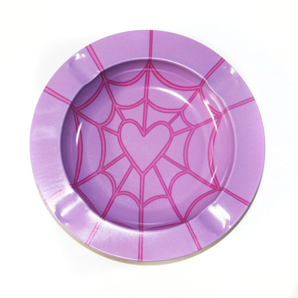 Cartoon Metal Rolling Tray - round Tobacco Herb Ashtray Creative Cigarette Holder Smoking Accessories Good Vibrations