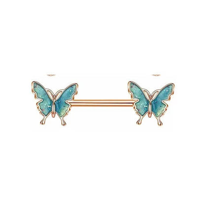 Bobisty Nipple Piercing Jewelry Stainless Surgical Steel Tongue Rings Ball Heart Butterfly Belly Barbell Body Jewelry for Women Good Vibrations