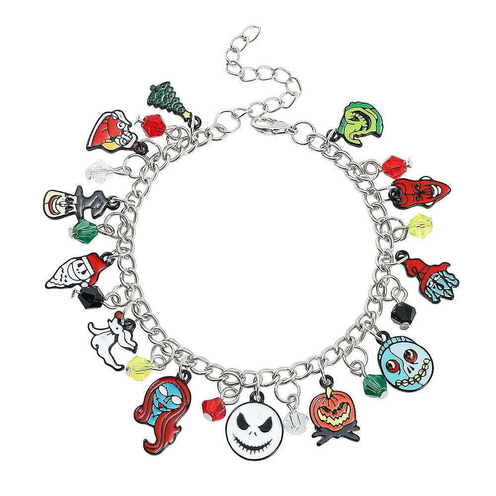 Horror Charms Bracelet Halloween Figure Pendant Bangles Bracelets for Women Men Jewelry Collection Gift Good Vibrations