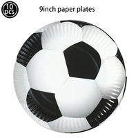 Soccer Party Disposable Tableware Paper Plates Cups Napkins Tablecloth Soccer Birthday Party Decoration Good Vibrations