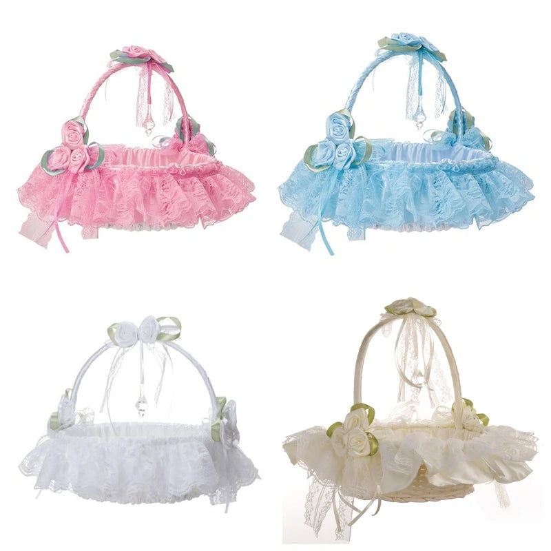 Flower Girl Basket Set Flowers Romantic Design Wedding Flower Baskets Good Vibrations
