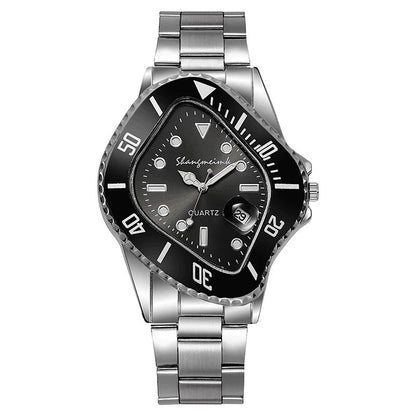 New Fashion Men Famous Luxury Casual Quartz Watch Mens Business Stainless Steel Watches For Gifts Relogio Masculino Male Clock Good Vibrations
