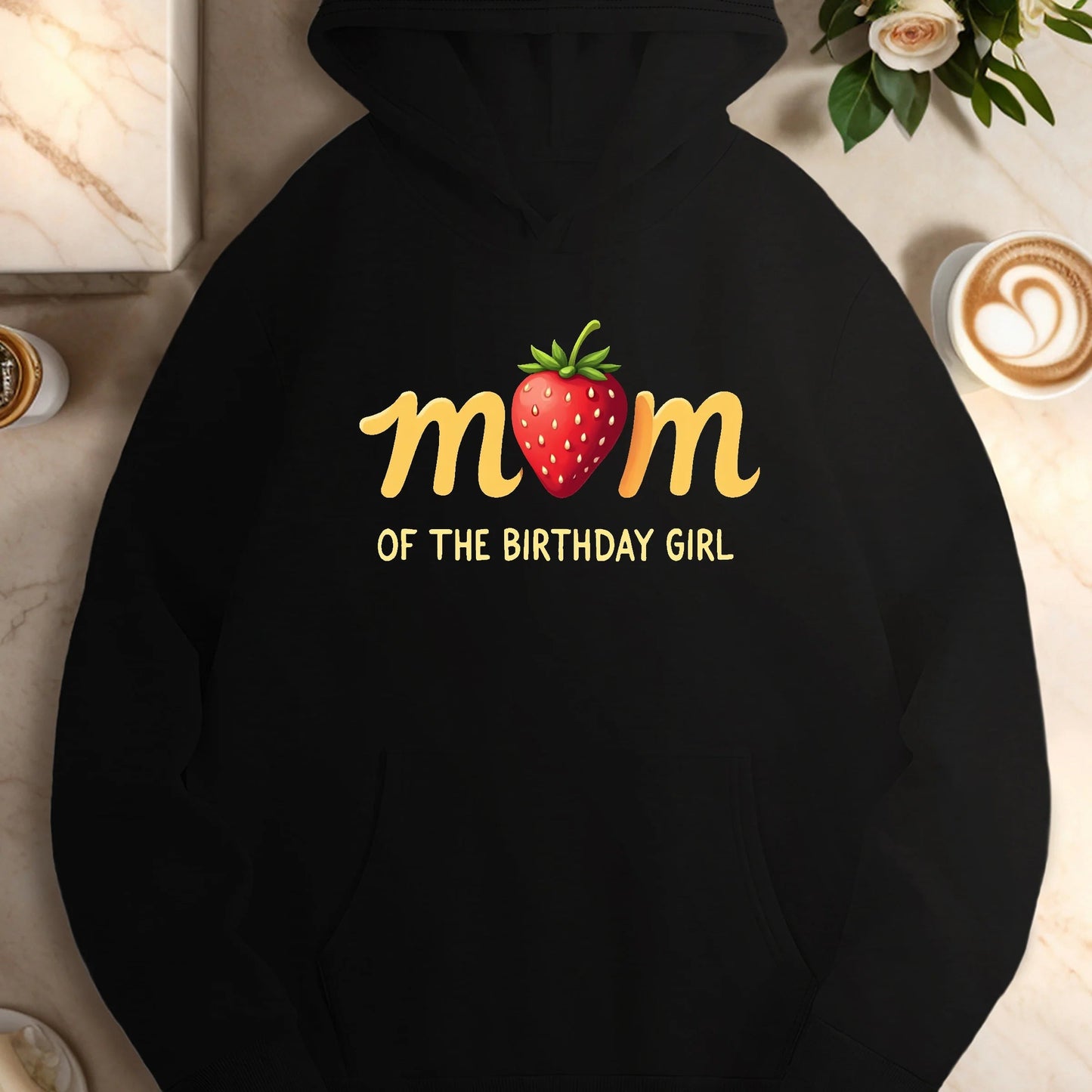 mom with strawberry o  women's casual hoodies Good Vibrations